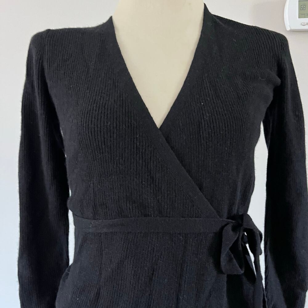 NWT Banana Republic Wool Cashmere Blend Knit Wrap Dress Wmns XXS Office Work - Picture 2 of 8